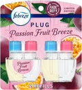 Feb-reze Plug In Refills New Spring Limited Edition Plug In for Odor-Fighting Fade Defy PLUG Air Freshener (2) Count of 0.87 fl oz Refills (Passion Fruit Breeze)