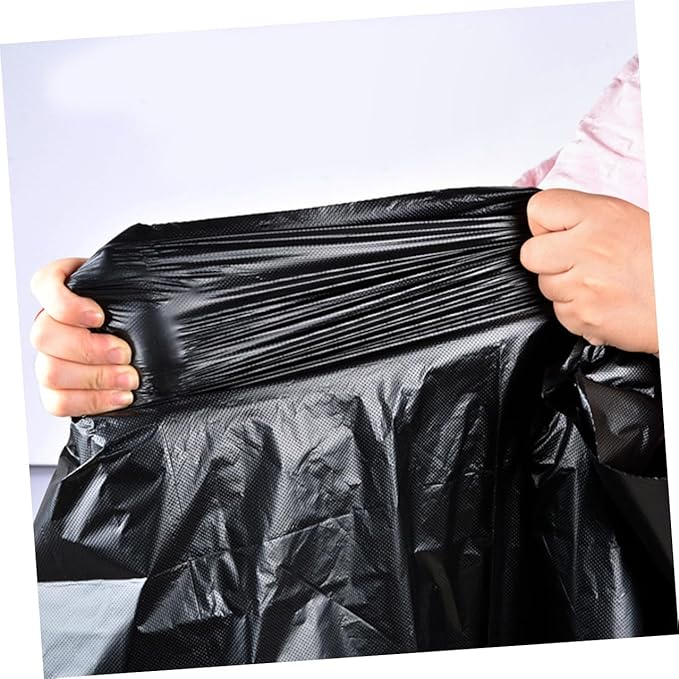 50pcs Large Heavy Duty Contractor Trash Bags 80x100cm Black Garbage Liners for Commercial Outdoor and Residential Use Suitable for 100l Bins