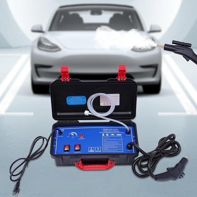 High Pressure Steam Cleaner Steamer for Cleaning Grout Tile Heavy Duty Portable Steamer Cleaner for Car Auto High Heat Cleaning Steamer for Home Shower All Surfaces (110V 1700W)