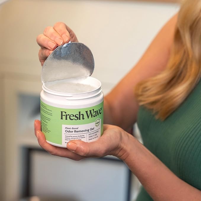 Fresh Wave Odor Removing Gel 15 oz. &amp 7 oz. - Odor Absorbers for Home Safer Odor Relief Natural Plant-Based Odor Eliminator Every 15 oz. lasts 30-60 Days For Cooking Trash &amp Pets