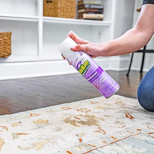 OdoBan Ready-to-Use 360-Degree Continuous Spray Disinfectant and Harsh Aroma Eliminator Fabric and Air Freshener 3 Pack 14.6 Ounces Each Lavender Scent