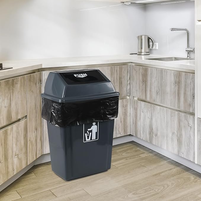 18 Gallons Large Garbage Bags Black Kitchen Trash Bags 100 Counts/1 Roll