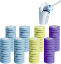 Disposable Toilet Bowl Cleaner Wand Refills Toilet Cleaners for Inside The Bowl Toilet Wand Kit Only Fit Handle (Color : 80 Refill Without Brush Size : Mixed)