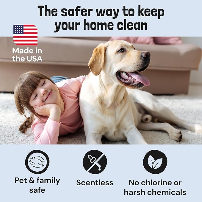Sunny &amp Honey Oxy Pet Stain and Surface Odor Remover - Fast Acting Carpet Cleaner Spray to Eliminate Dog Pee Vomit and Stubborn Stains - Unscented 32oz