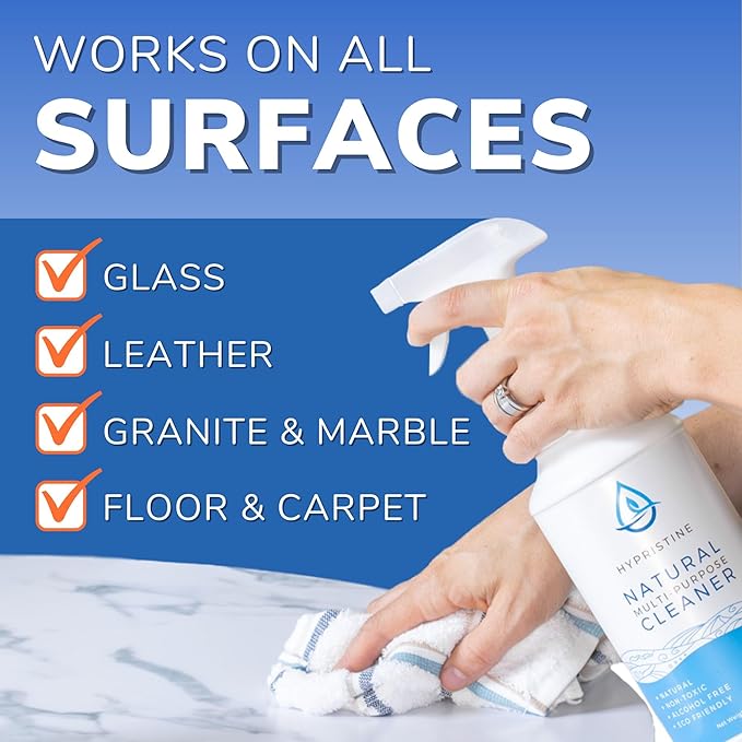 PURE Hypochlorous Acid Spray Multi-Purpose Cleaner Superior Shelf Life 0% Bleach 0% Alcohol Food Contact Safe Eliminate Non-Living Allergens Remove Pet Odor Clean Any Surface