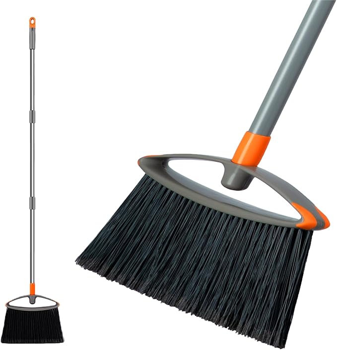 Professional-Grade Heavy-Duty Broom a Versatile Cleaning Tool for Yards garages Shopping malls Kitchens Offices and pet Hair cleanup.