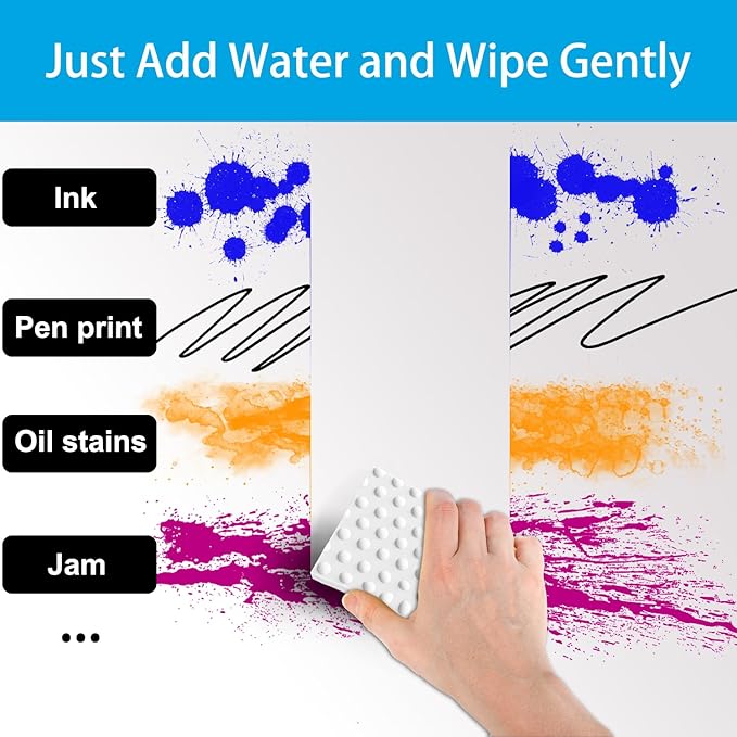 Magic Sponge Erasers 50 Pack 2X Density Stronger Melamine Sponge Foam Pads Multi-Functional Household Cleaning Supplies Cleaner for Kitchen Bathroom Bathtub Sink Wall Cleaner