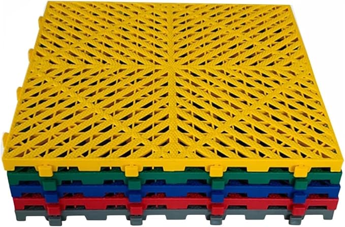 Trench Drainage GrateDrain Covers OutdoorInterlocking Floor Tiles 40x40x2cm Multicolor Pack Of 4-30 Pcs(Black4 pieces)