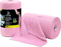 LIVOS Microfiber Cleaning Cloth Roll - 80 Pack Reusable Paper Towels Pink Tear Away Microfiber Towels for Cars Super Absorbent Lint Free Cleaning Rags for House Kitchen Window-11.5x11.5