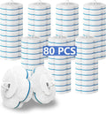80 PCS Toilet Wand Cleaner RefillsToilet Bowl Brush Refills Disposable Toilet Cleaning System Replacement Heads Cleaner Pads for Bathtub Wash Basin (Only RefillsOnly Fits Ucaimao) - White