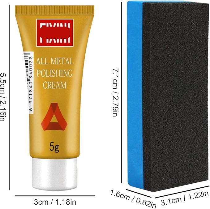 Metal Polishing Paste - Multifunctional Cleaner For Copper Tires Kitchen Metals - Rust Removal &amp Shining(2PCS)