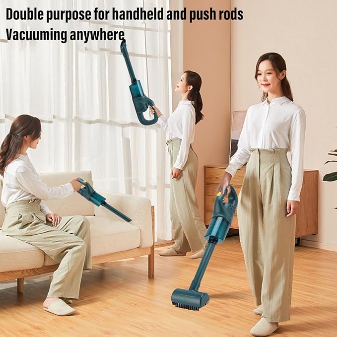Fockety Cordless Vacuum Cleaner 3 in 1 Lightweight Stick Vacuum for Home with Powerful Suction &amp 1800mAh Battery Rechargeable Handheld Vac for Carpet Tile Pet Hair Hardwood Floors