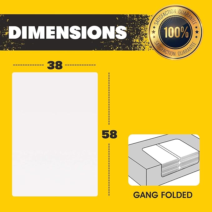 Aluf Plastics 55-60 Gallon 1.2 MIL (equivalent) Thick Clear Heavy Duty Trash Bags - 38 x 58 - Pack of 100 - For Recycling Kitchen Contractor &amp Outdoor