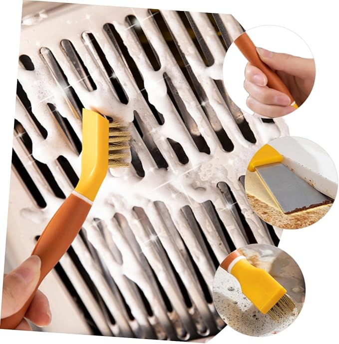 TPR Griddle Spatula Gas Stove Gas Stove Brush Cleaning for Kitchen Gas pan Scrubber Range Hood Oven Copper Wire Stainless Steel Scraper