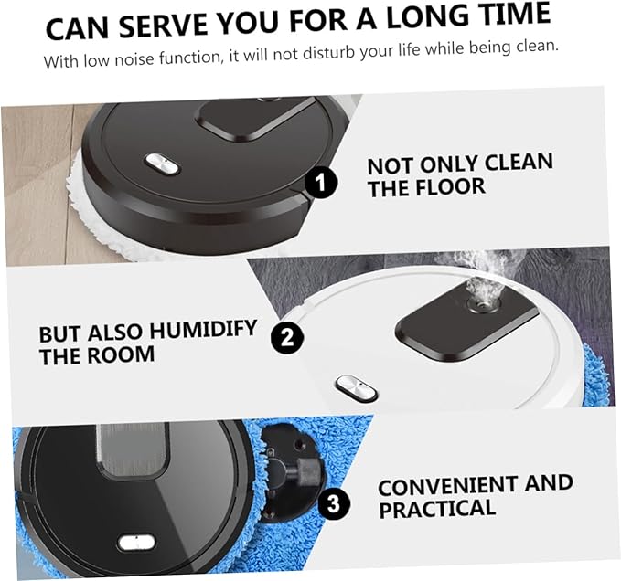 MERRYHAPY Smart Floor Mopping Intelligent Sweeping Machine Spray Technology Multi-Functional Robotic Mop for Home Use Random Color