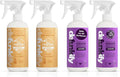 Get Messy Bundle- 2Pk 'Lavender' Essential Oil Odor Eliminator Deodorizer &amp 2Pk 'Citrus' Multi-Surface Cleaning Spray for Bathrooms Kitchens Floor - Stone &amp Marble