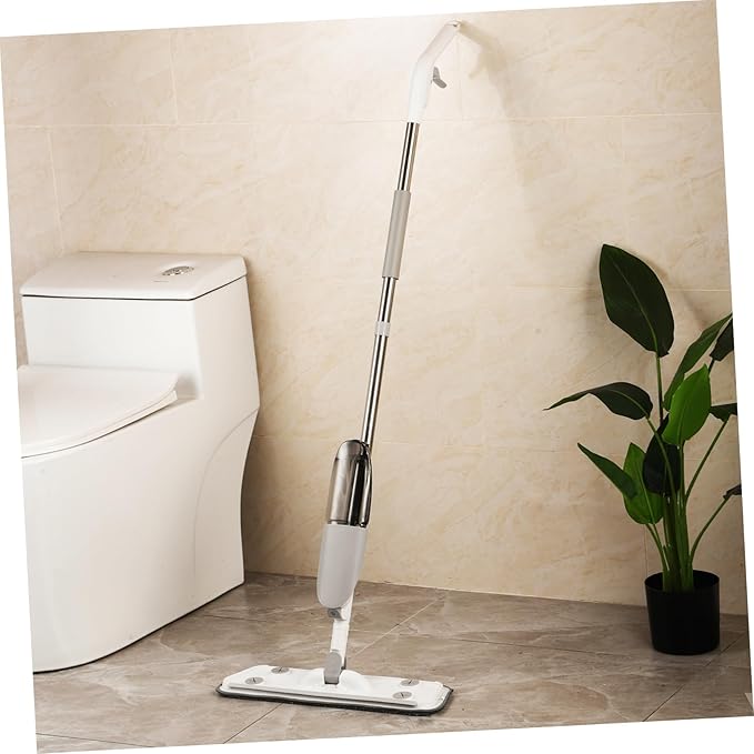 Mop with Refillable Wet Pads Rotatable Microfiber Flat Mop for Efficient Floor Cleaning for Hardwood Tile and Marble Surfaces Easy to Use with Water Tank