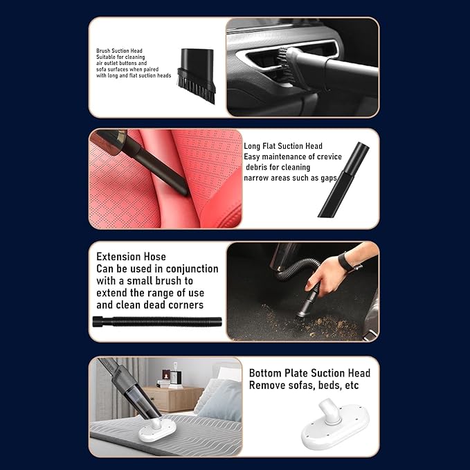 Sanpyl Cordless Vacuum Cleaner Rechargeable Handheld Stick Vacuum Support Rotation 180 Left and Right Tilt 90 up and Down Up to 25 Mins for Carpet Hard Floor Pet Hair