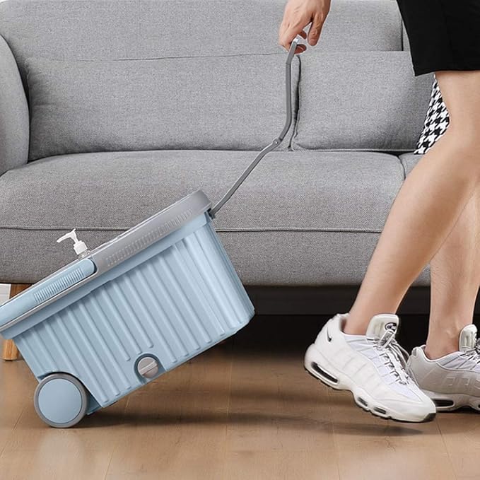 Drive Rotary Mop Household Lazy Stainless Steel Pole Automatic Hand Pressure Barrel