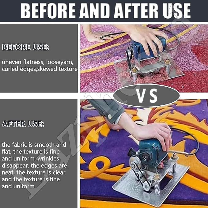 850W Carpet Trimmer Carpet Carving Clippers Adjustable Depth Flat Carpet Shearing Machine Carpet Cutter Tool Floor Cutter with 3inch Blade for Most Scene 10000 RPM