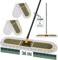 36 Commercial Dust Mops for Floor Cleaning with Replacement Mop Pad Heavy Duty Large Dust Mop for Hardwood FloorsIndustrial Floor Duster Wet Dry Mop for Office Garage Warehouse Factory Mall