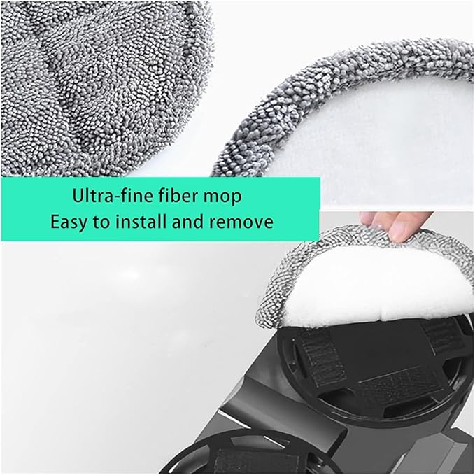 Electric Cleaning Mop Wet Dry Mopping Head Compatible with Dyson V10 V8 V7 V11 Vacuum Cleaner Suction and Mop Brush Head with LED Light