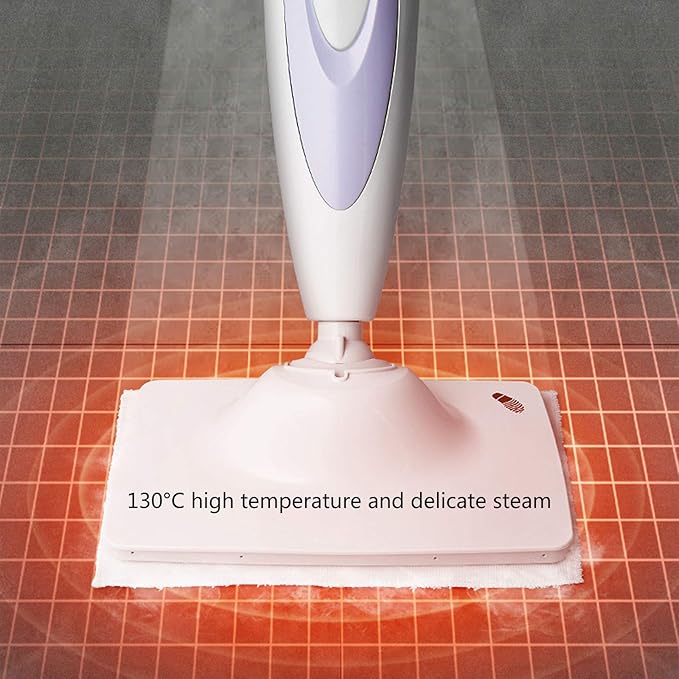 Wireless Steam Mop Floor Mop Steam Cleaner with Adjustable Steam Intensity Multifunctional Carpet Upright Cleaner Mop for Floor Cleaning Purple