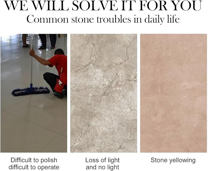 Marble Polishing Powder - Kitchen Tile Cleaner For Grease &amp Stains Restore Shine &amp Protect Stone Surface(3PCS)