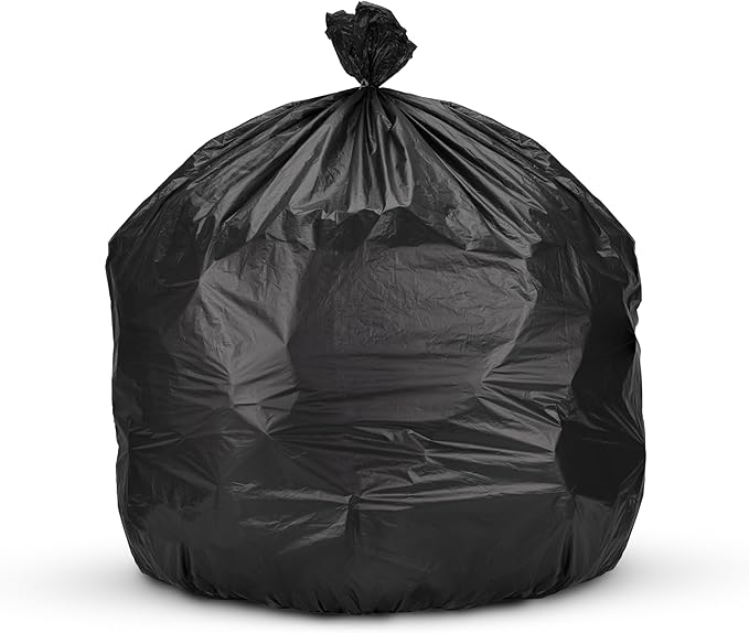 Inteplast 40-45 gallon coreless roll trash can liner 40 x 48 in 12 micron thickness 25 bags per roll 10 rolls black | 250 Count (S404812K)