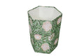 Generic 3.3 Gallon Cotton Hand Block Printed Paper Waste Basket |Small Decorative Trash Can for Housewarming Gifts in Living Room Bedroom Bathroom | Eco-Friendly Plastic-Free (1 GREEN GE.)