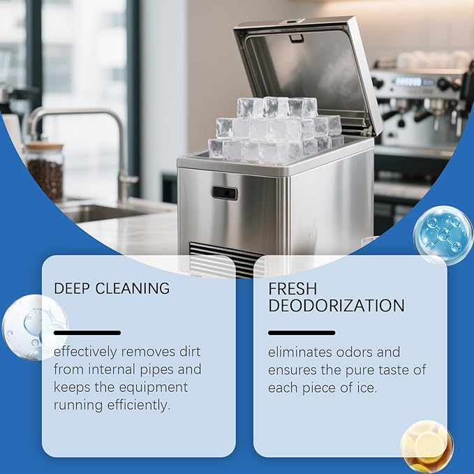 Ice Machine Cleaning Tablets - Descaling &amp Odor Removal For Countertop/Undercounter Units 12-Pack(2pcs)