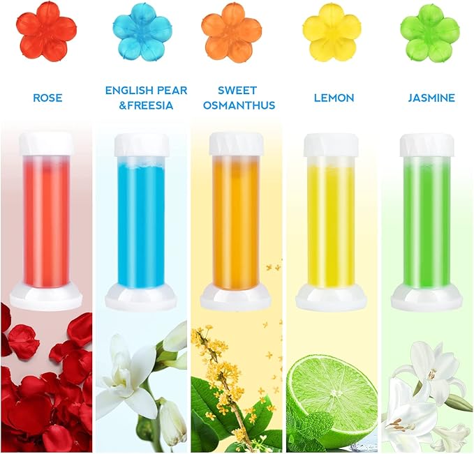Toilet Gel 60 Count 5 Kinds Of Scent Toilet Cleaner Bowl Gel Stamp Kit Air Freshener