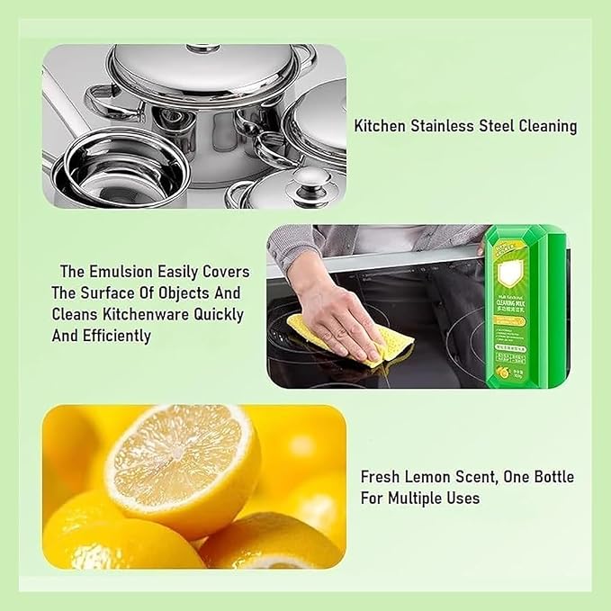 Cleaning Milk House Cleaner Powerful Multifunctional Concentrated Cleansing Lotion Effectively Remove Stains Cleaning Supplies for Household Kitchen and Bathroom (3)