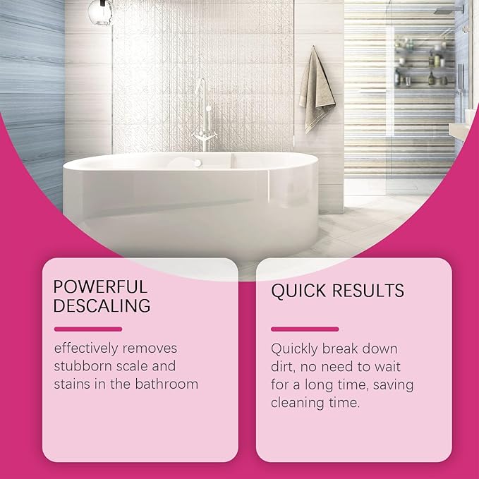 Quatrel Gefanly Bathroom Cleaner Gefanly Powerful Pink Bathroom Cleaner Spray All Purpose Bathrooms Descaler Foam Cleaners Gentle Formula for Tub Floor TileShowersBathtubs Glass Surfaces