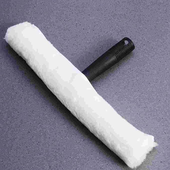Professional Window Cleaning Combo - Squeegee Microfiber Window Scrubber Tool with Handshake T Handle 5 Replacement Cloths - 14.4 Inch Window Washing Squeegee