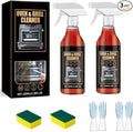 Oven and Grill Cleaner Spray Degreaser for BBQ Grates and Racks Cuts Through Grease Minimizes Scrubbing Freshens Surfaces (2pcs)