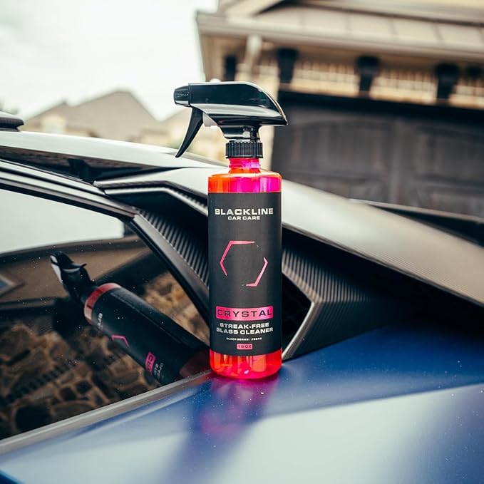 Blackline Glass Cleaner - Works on Glass Windows Mirrors &amp Navigation Screens. Tint Safe Car Window Cleaner - 16 fl oz bottle Streak Free Spray
