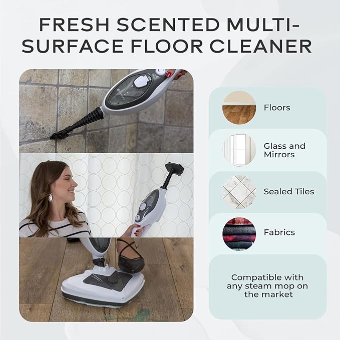 Steam &amp Go - The Housekeeper Steam Cleaner For Floors &amp Demineralized Water Bundle 10-in-1 Hard Floor Cleaner Machine 32 oz Lavender Scent