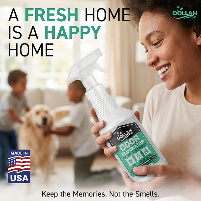 Odor Eliminator Spray for Strong Odor - Commercial Strength Odor Neutralizer - Fabric Room Bathrooms Couch and Furniture Odor Eliminator Spray - Fast Action Fresh Scent (32oz)
