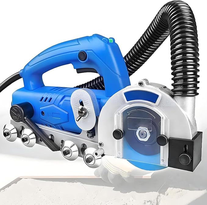 1200w Electric Grout Removal Tool - 9000rpm Tile Grout Remover Machine Portable Self-Vacuuming for Floor Projects Efficient Tile Seam Cleaning C