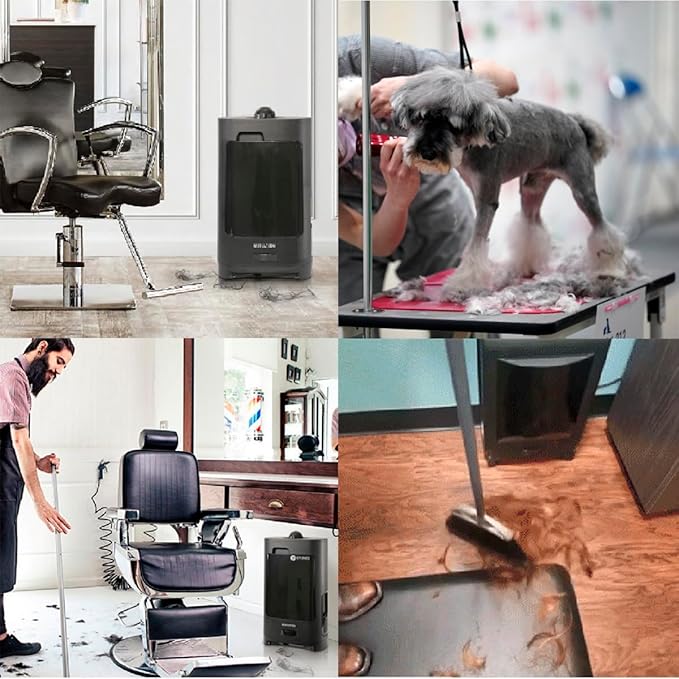 Professional Cordless Vacuum Cleaners Salon Vacuum Cleaner with Broken Hair Electric Hair Salon Dustbin for Kitchen Shops and Hotels
