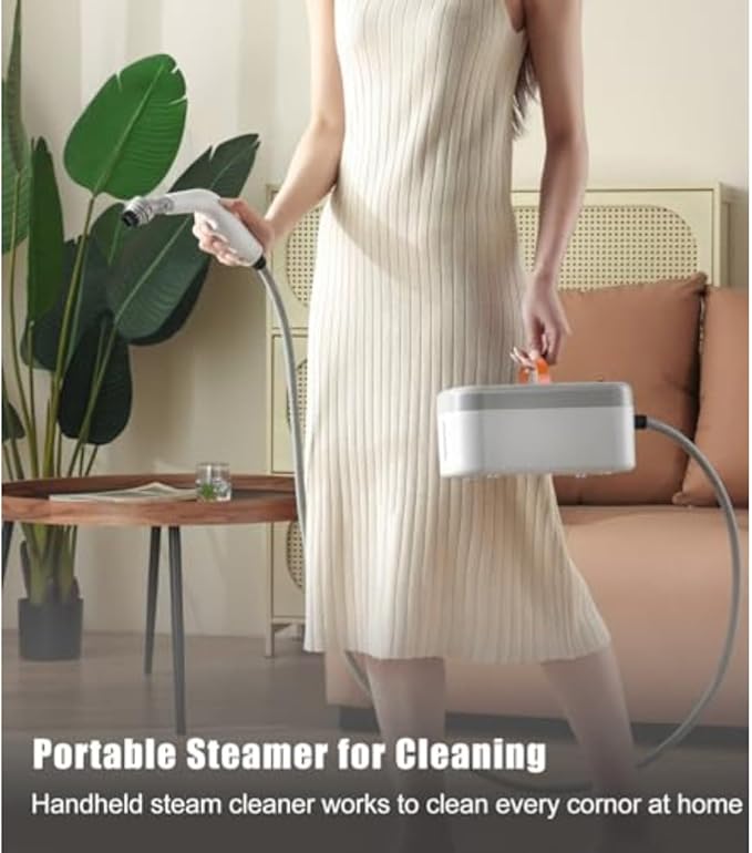 Steam Cleaner Steamer for Cleaning Portable Handheld Steam Cleaner with 15 Seconds Heating for Efficient Cleaning Multi-Attachment for Home Car Interiors Furniture