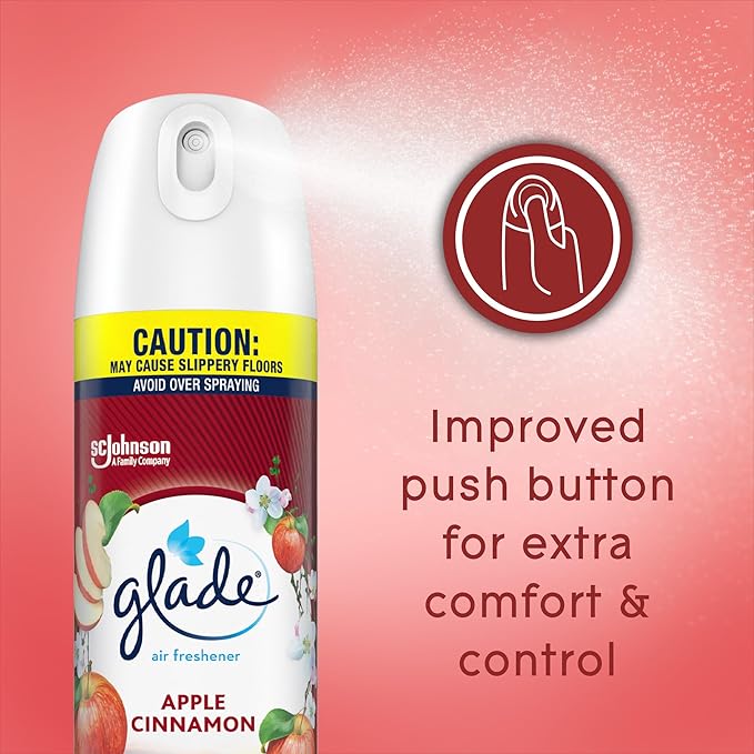 Glade Air Freshener Room Spray Apple Cinnamon 8.3 oz 6 Count