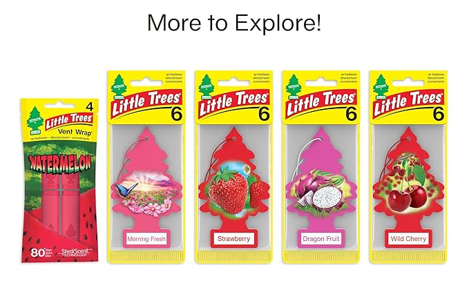LITTLE TREES Car Air Freshener | Hanging Tree Provides Long Lasting Scent for Auto and Home | 24 Air Fresheners |Watermelon