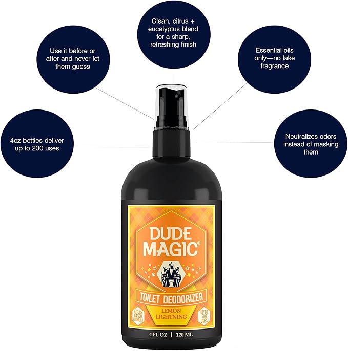 Toilet Deodorizing Spray | Natural Before You Go Toilet Spray | Pre-Poop Bathroom Odor Eliminator with Essential Oils | Travel Size Bathroom Air Freshener 4oz 3 Pack