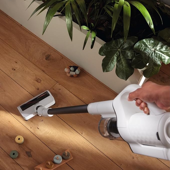 Miele Duoflex Extra Vacuum Cleaner Cordless and Bagless Multi-Use Multi-Floor Flexible Stick Vacuum with 2 Attachable Brushes in Brilliant White / Space Grey