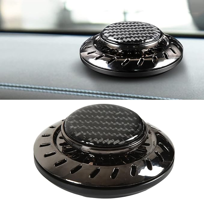 Car Air Freshener Flying Disc Design Long Lasting Aromatherapy with Plant Extracts Adjustable Fragrance Intensity Odor Removal for Car Interior Purifies Air Includes 2 (Black)