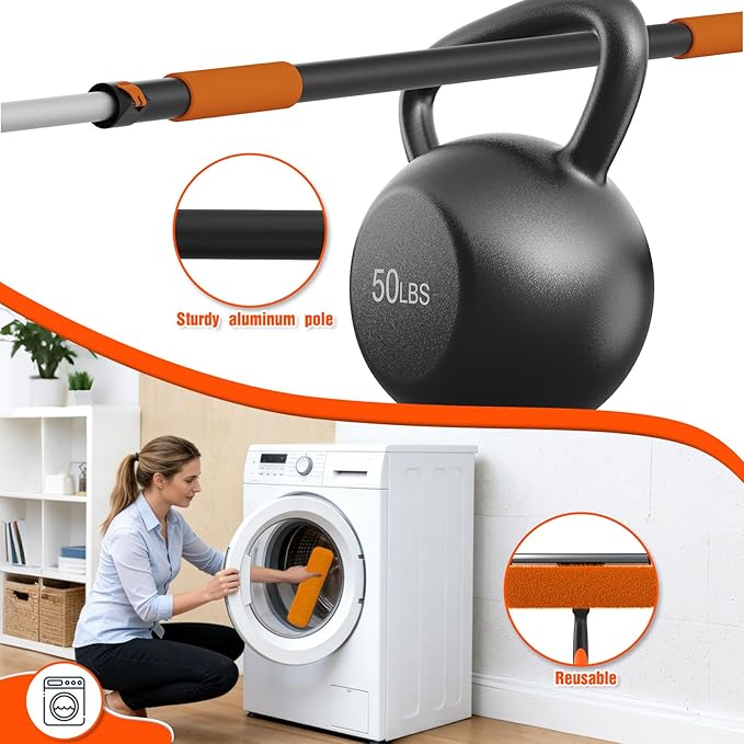25FT Reach Window Squeegee Kit with Extension Pole 2-in-1 Professional Washer for High Windows 5-20FT Adjustable Reach Rotatable Head for Indoor &amp Outdoor Use Streak-Free Cleaning Tool for Hom