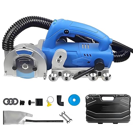 Professional Grout Removal Tool 1200W Powerful Electric Tile Joint Cleaner with 100mm Blade Tile Grout Remover Machine for Removing Old Cement Caulking Agent