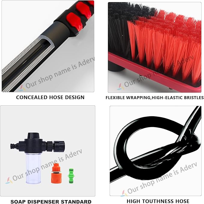 Telescopic Window Cleaning Pole Water Fed Kit Extendable Window Cleaning Brush Equipment for Roof Cleaner Glass Outdoor Solar Panel